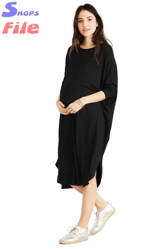 Hatch Maternity Women’s THE JERSEY DRAPE DRESS Rayon Black Size P (Petite) NEW
