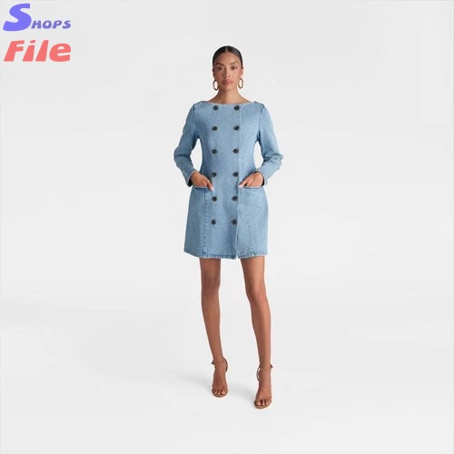 KBB by KAHLANA Women's 'The Tuxedo Mini Dress' - Vintage Wash 6