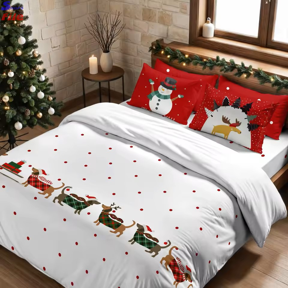 Transform your bedroom with the BL Belum Christmas duvet cover, made of 100% sof