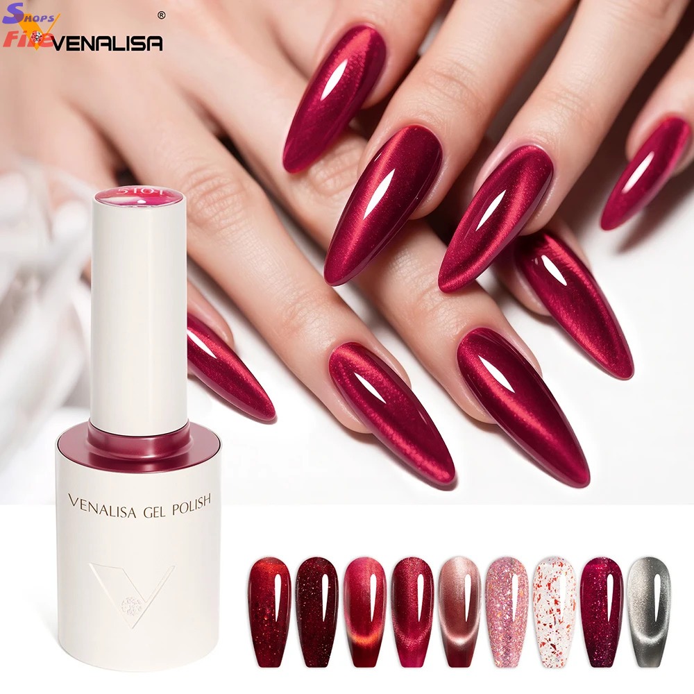 VENALISA 10ml V6 Nail Gel Polish HEMA FREE TPO FREE Cat Eye Gel Polish Semi Permanent UV LED Soak Off Nail Manicure Gel Lacquer