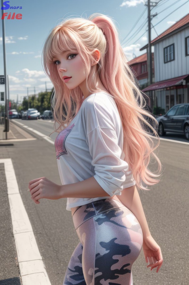 3 Backside of street lady, sexy girl