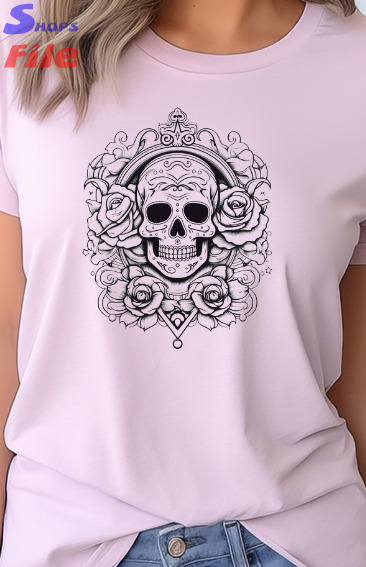 2 Camiseta calavera, camiseta para mujer, camisetas de algodón, ropa mujer, ropa