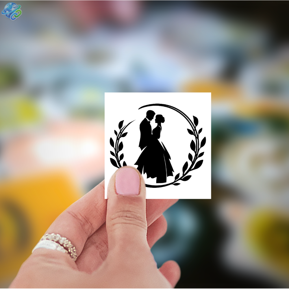 Custom wedding stickers, wedding gift tags, birthday stickers with custom image - Picture 3